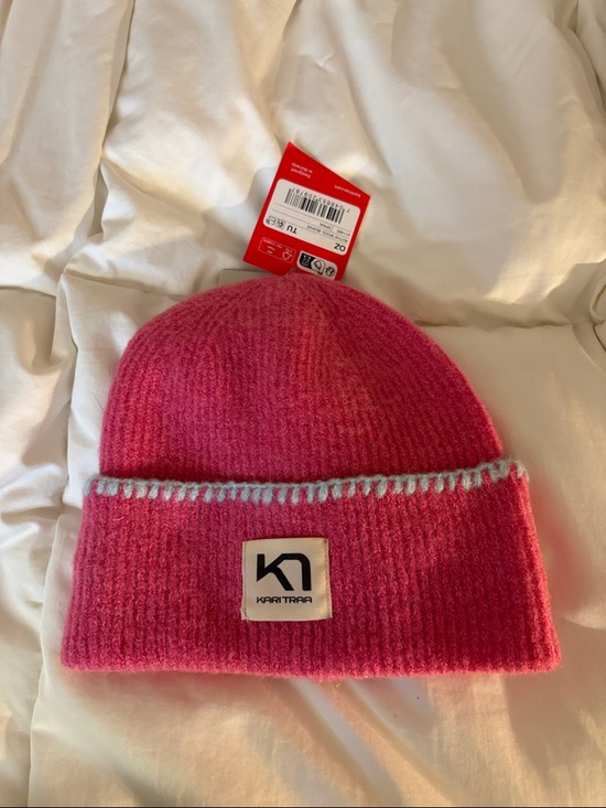Kari Traa Accessories - Kari Traa Rothe Pink Knit Beanie with Light Trim